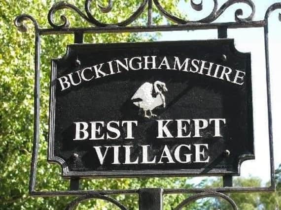 Bucks Best Kept Village sign