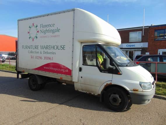 The Florence Nightingale Hospice's outgoing charity van during a previous delivery round