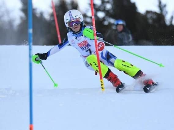Sophie Gibson in action on the slopes