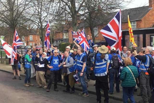 Pro-Brexit campaigners in Buckingham