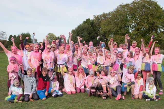 Participants in a previous Florence Nightingale Hospice fundraiser - a colour rush