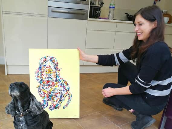 Jo Owen with dog Poppy