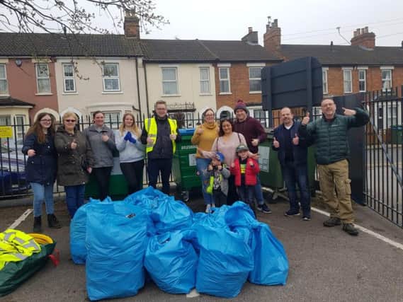 A community tidy-up event in central Aylesbury at the weekend