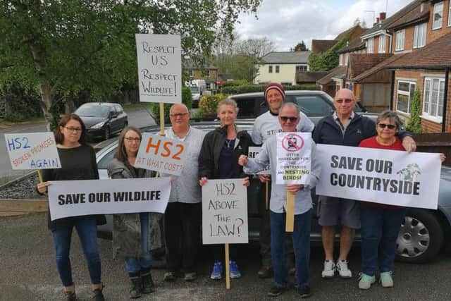Matthew Bishop with campaign group Anti-HS2 SOC (Save Our Countryside)