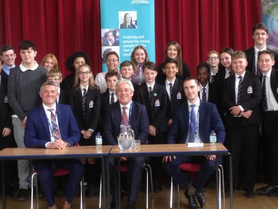 Buckingham MP and Speaker of the House of Commons John Bercow visits Cottesloe School in Wing to talk about his career in politics