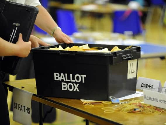 A ballot box containing votes from local elections. Picture: Malcolm Wells