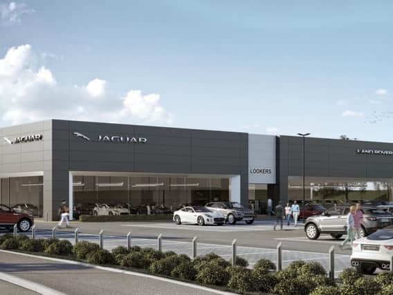 An artist's impression of Jaguar Land Rover's new showroom in Aston Clinton