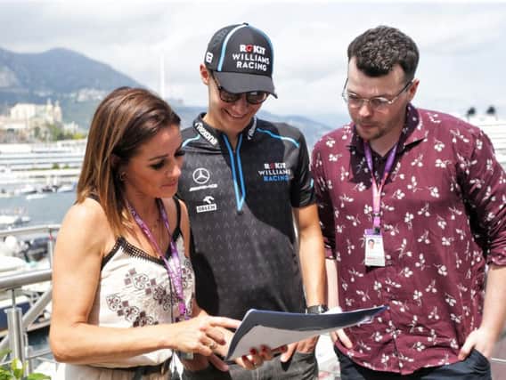 The Judges L-R Natalie Pinkham, George Russell and Scott Mitchell. Courtesy of Williams