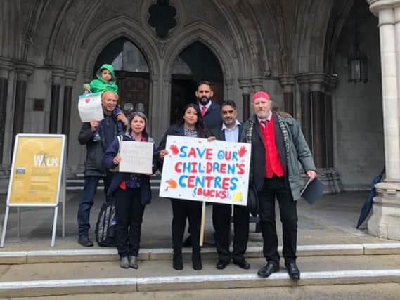 Campaigners outside the Royal Courts of Justice on Thursday