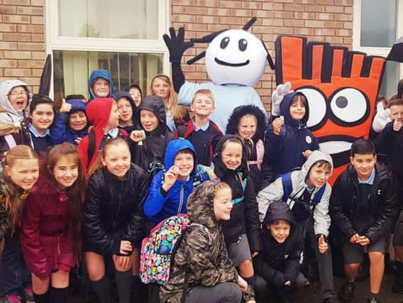 Pupils at Winslow Church of England Combined School launch their WOW walk to school challenge