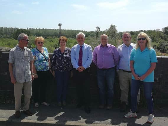John Bercow with local councillors and anti-HS2 campaigners