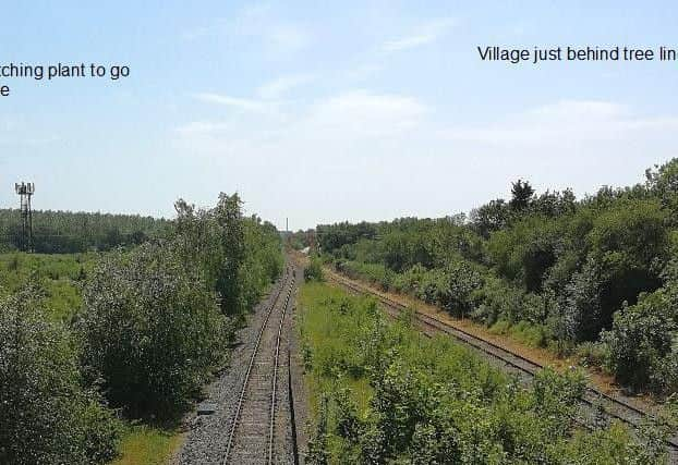 Picture showing approximate site of batching plant and proximity to residents