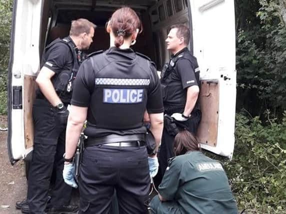 TVP were called to an illegal encampment in Whaddon this morning