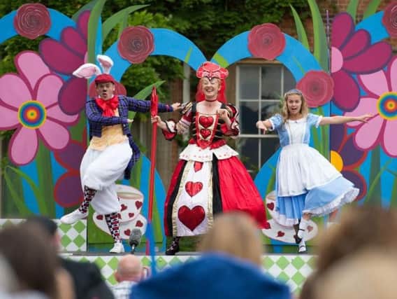 Alice in Wonderland at Claydon Estate featuring The Mad Hatter, The Queen of Hearts and Alice