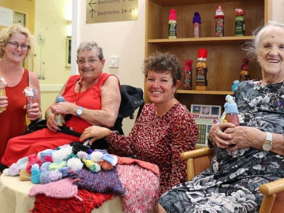 These care home residents have been preparing knitted items for charity