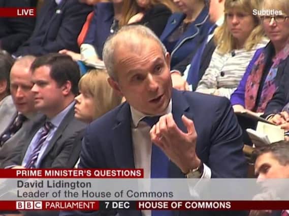 Mr Lidington standing in for Theresa May at PMQs when he was leader of the House of Commons