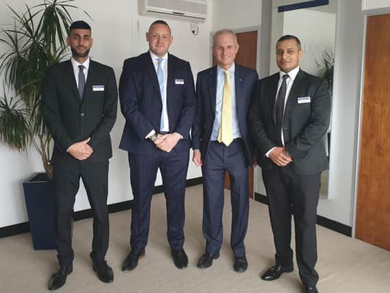 David Lidington MP meeting with John Watson [2nd from left], Hale Leys Shopping Centre Manager, and his senior team