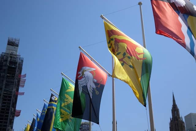 The Buckinghamshire Flag flying as part of National County Flags Day