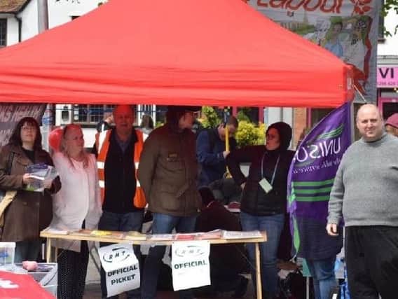 The Bucks Trade Union Unison at an event in Market Square earlier this year