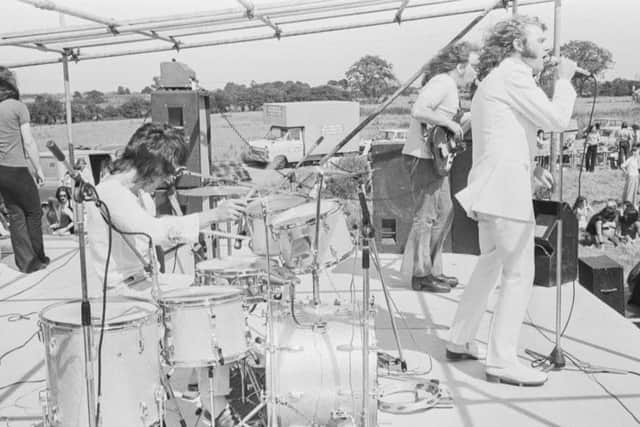 'Rocking' Ray with his band at the Rabans Rocks Festival in the 1970s