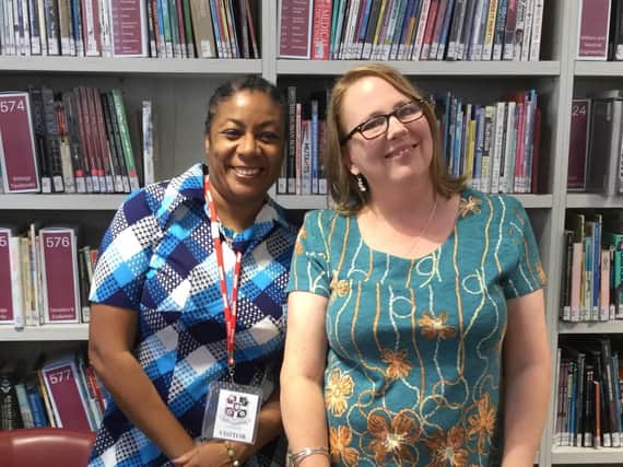 Award winning authors Teri Terry and Patrice Lawrence, who announced the long list nominees last year at Aylesbury Grammar School