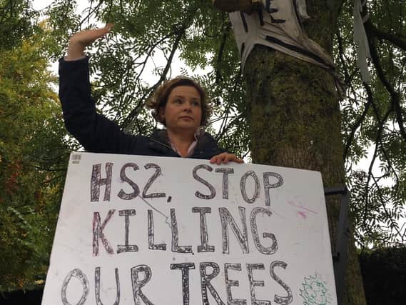 Protesters took to the trees to make their voices heard