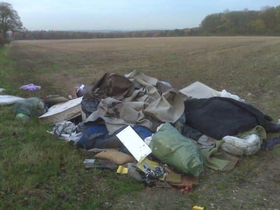 Flytipped rubbish