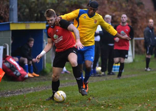 Action from Tring Athletic's FA Vase game against Ampthill Town earlier in the season