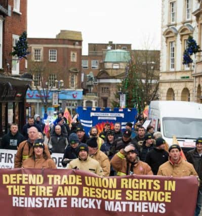 March through Aylesbury to call for firefighter Ricky Matthews to reinstated PNL-140912-145154009