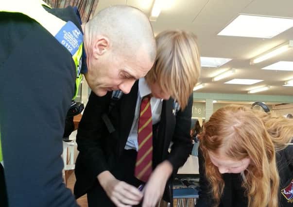 Safer Neighbourhood officers visited Tring School to share advice about protecting their valuables from theft