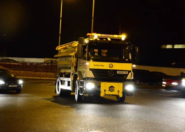 One of Bucks County Council's gritters in action overnight