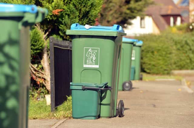 Recycling / Refuse bins put out ready for collection