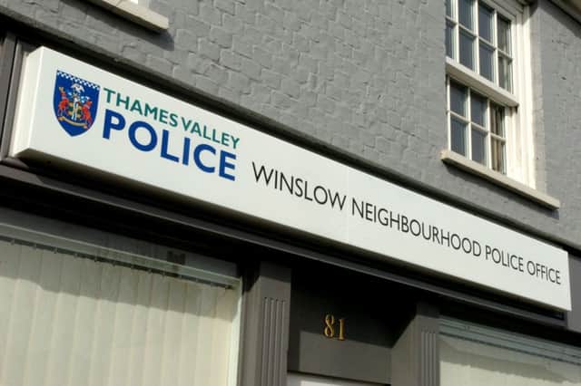 Thames Valley Police Winslow Neighbourhood Police Office sign