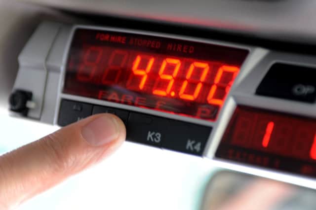 Taxi meter stock image