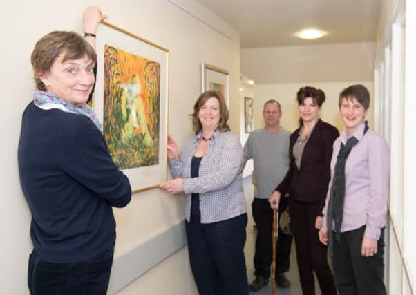Chilterns MS Centre staff at the charity's 10th art exhibition