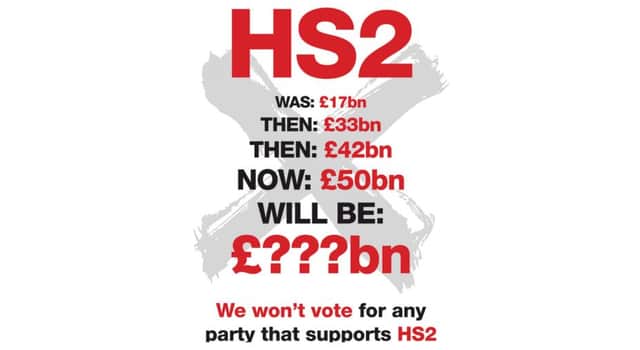 Stop HS2 publicity posters