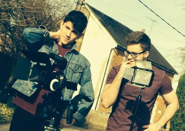 Young film makers Jamie Coe and Gabriel Steele