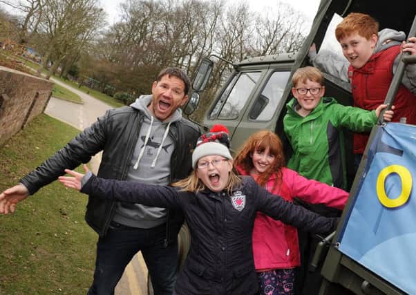 The Johnston family from Wilstone, near Tring, join other competition winners to meet TV's Deadly 60 presenter Steve Backshall at Whipsnade Zoo
