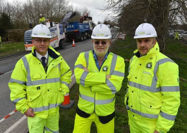 From left: schemes delivery manager Dave Stewart, Bucks County Council's director of transport services Mike Freestone, and Kevin Allen, team leader for schemes delivery.