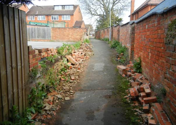 The collapsed wall in Winslow