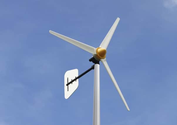 Stock image of a wind turbine