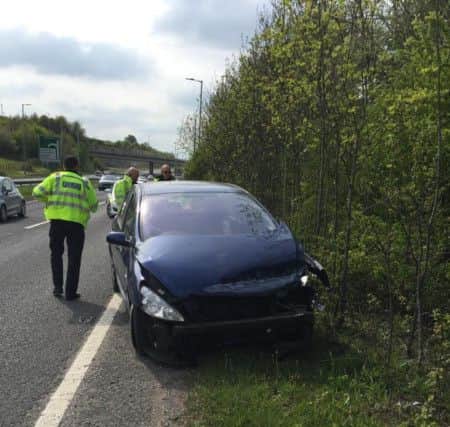 Simon Toon's car after the crash