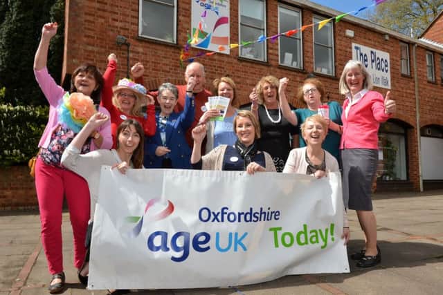 Age UK Oxfordshire Today campaign team, Banbury. Bee Myson, manager of centre and services. NNL-150505-133542009