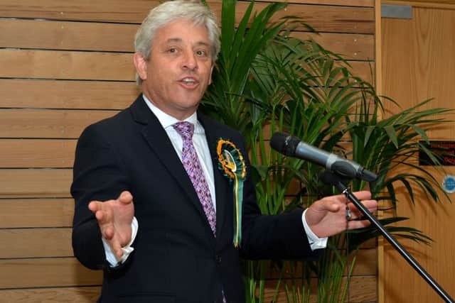 General election 2015 counts at The Gateway, Aylesbury. The Buckingham count. John Bercow.