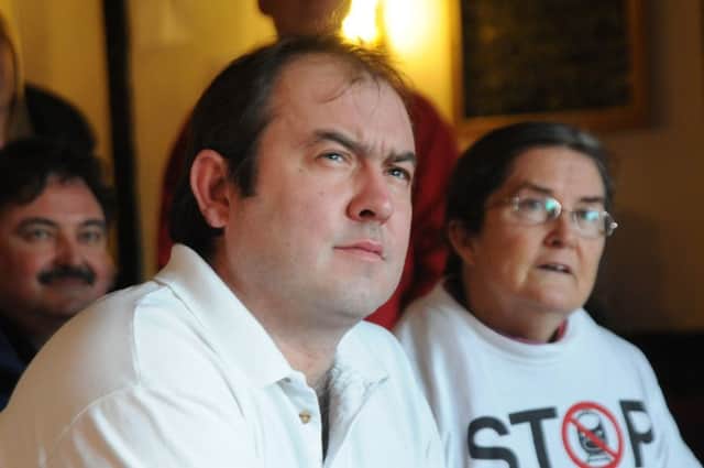 Joe Rukin with fellow Stop HS2 campaigners