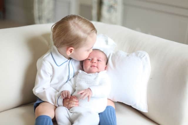 Photo released by the Duke and Duchess of Cambridge of Prince George and Princess Charlotte. Photo: Press Association. Copyright: HRH The Duchess of Cambridge 2015.