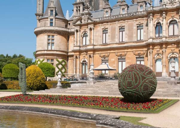 Art in the gardens at Waddesdon Manor. Resistance is Fertile by Simon Periton