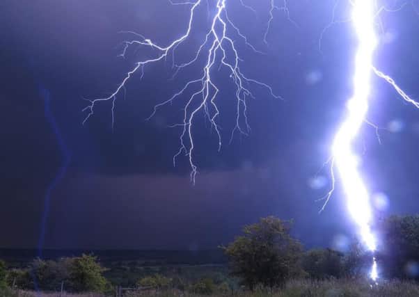 Storms can be frightening and potentially dangerous but they also make for great pictures and video like this one captured by Met Desk forecaster and storm chaser Brendan Jones, who had a narrrow escape when a fork of lightning arced 10 miles and struck just 30 feet away from him during last week's storms.