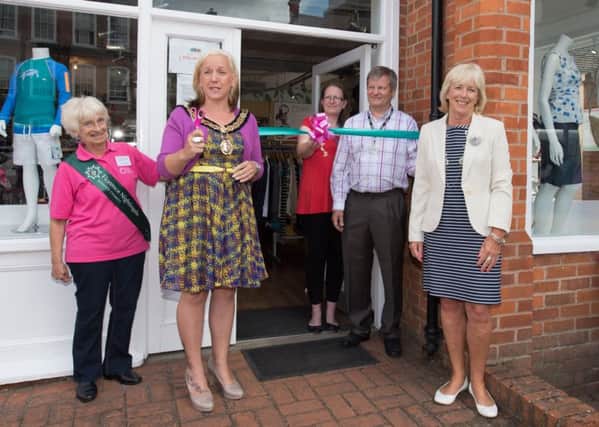 Opening of the Florence Nightingale Hospice Charity shop in Thame by Mayor of Thame, Cllr Nichola Dixon