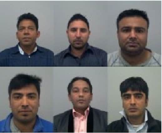 GUILTY: (From left to right) Vikram Singh, Arshad Jani, Asif Hussain, Taimoor Khan, Mohammed Imran and Akbari Khan